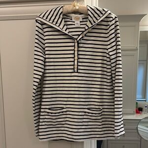 Striped Navy and White Talbots Hoodie